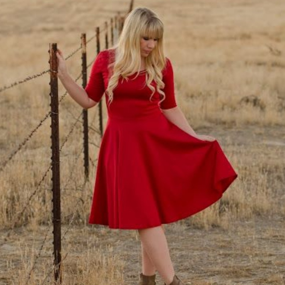 Lularoe Red Nicole dress